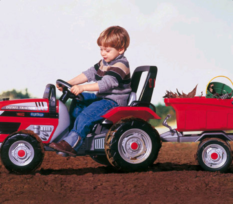 Peg Perego - Tractor cu remorca Diesel Tractor - Masinute cu pedale pentru copii - Colectia 2009